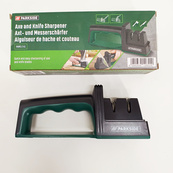 Точилка для ножей и топор Parkside PAMS 2 A1, алмазное покрытие две направляющие эргономичная нескользящая ручка. Изображение №2