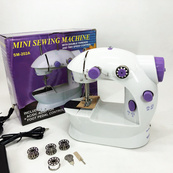 Мини швейная машинка FHSM 202 4 в 1 с педалью и подсветкой + адаптер 220V, Швейная машина для детей. Изображение №2