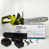 Акумуляторна ланцюгова пилка Chain Saw 16″, 36V, зарядне+ 2 акумулятори, Потужна садова пилка. Зображення №5