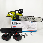 Акумуляторна ланцюгова пилка Chain Saw 16″, 36V, зарядне+ 2 акумулятори, Потужна садова пилка. Зображення №7