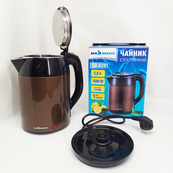 Электрочайник-термос металлический SeaBreeze SB-0201, стильный электрический чайник, бесшумный чайник. Изображение №3 Электрочайник-термос металлический SeaBreeze SB-0201, стильный электрический чайник, бесшумный чайник. Изображение №3