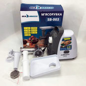 М'ясорубка SeaBreeze SB-003, електрична м'ясорубка з насадками, багатофункціональна електрична.. Зображення №7