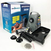 М'ясорубка електрична Sea Breeze SB-004 насадка для ковбас, насадка для люля-кебаб, ніж, штовхач 2600Вт. Зображення №3 М'ясорубка електрична Sea Breeze SB-004 насадка для ковбас, насадка для люля-кебаб, ніж, штовхач 2600Вт. Зображення №3