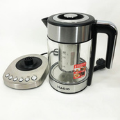 Електрочайник MAGIO MG-494, чайник прозорий з підсвічуванням, чайник дисковий, електрочайник з підсвічуванням. Зображення №2