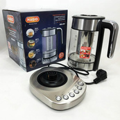 Електрочайник MAGIO MG-494, чайник прозорий з підсвічуванням, чайник дисковий, електрочайник з підсвічуванням. Зображення №3