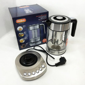 Електрочайник MAGIO MG-494, чайник прозорий з підсвічуванням, чайник дисковий, електрочайник з підсвічуванням. Зображення №5