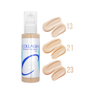 Тональна основа для обличчя Enough Collagen Moisture Foundation SPF 15 зволожуюча 100 мл, № 21 Бежева. Изображение №4 Тональна основа для обличчя Enough Collagen Moisture Foundation SPF 15 зволожуюча 100 мл, № 21 Бежева. Изображение №4