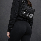 Тактична сумка для патчів Cordura 600D — 5 кишень, месенджер чорний з тканини. Зображення №5