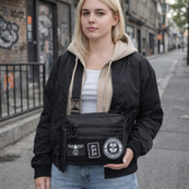 Тактична сумка для патчів Cordura 600D — 5 кишень, месенджер чорний з тканини. Зображення №8