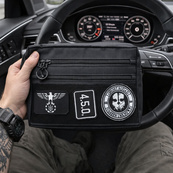 Тактична сумка для патчів Cordura 600D — 5 кишень, месенджер чорний з тканини. Зображення №10