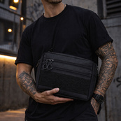 Тактична сумка для патчів Cordura 600D — 5 кишень, месенджер чорний з тканини. Зображення №21
