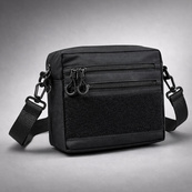 Тактична сумка для патчів Cordura 600D — 5 кишень, месенджер чорний з тканини. Зображення №24