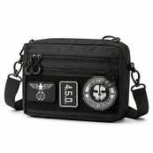 Тактична сумка для патчів Cordura 600D — 5 кишень, месенджер чорний з тканини. Зображення №27