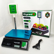 Ваги торговельні ViLgrand VES-6V-41W 40 кг з калькулятором та акумулятором. Зображення №2