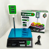 Ваги торговельні ViLgrand VES-6V-41W 40 кг з калькулятором та акумулятором. Зображення №3