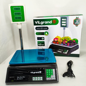 Ваги торговельні ViLgrand VES-6V-41W 40 кг з калькулятором та акумулятором. Зображення №4