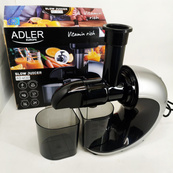 Соковыжималка шнековая для цитрусовых фруктов и овощей Adler AD 4130 домашняя электрическая на 150Вт. Изображение №2