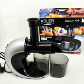 Соковыжималка шнековая для цитрусовых фруктов и овощей Adler AD 4130 домашняя электрическая на 150Вт. Изображение №5