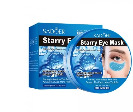 Патчи під очі зволожувальні Sadoer Hyaluronic Acid Collagen, 60 шт. Патчи під очі зволожувальні Sadoer Hyaluronic Acid Collagen, 60 шт.