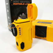 Багатофункціональний армійський ліхтар D50-SMD - індикація заряду, запальничка. Колір: жовтий. Зображення №13