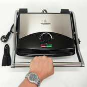 Гриль прижимной Crownberg CB-1067, Электрический контактный гриль для дома с терморегулятором 2000Вт. Изображение №8 Гриль прижимной Crownberg CB-1067, Электрический контактный гриль для дома с терморегулятором 2000Вт. Изображение №8