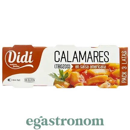 Кальмар в американському соусі Діді Didi en salsa americana 3*80g Кальмар в американському соусі Діді Didi en salsa americana 3*80g