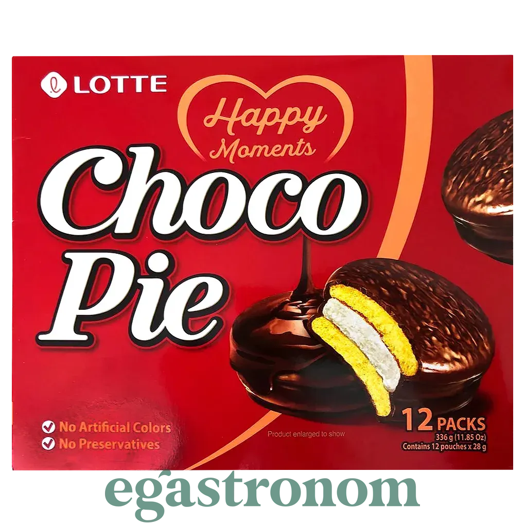 Печиво шоколадне Чоко Пай Choco Pie 336g (8*12, 28g) 8пач/ящ Печиво шоколадне Чоко Пай Choco Pie 336g (8*12, 28g) 8пач/ящ