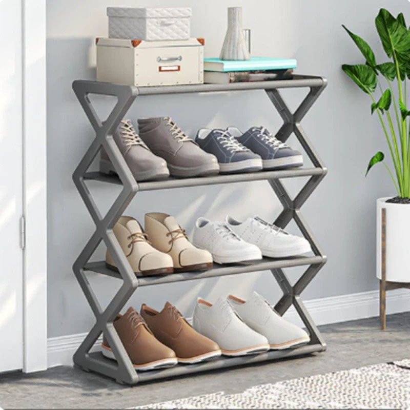 Вертикальна полиця для взуття 4 рівня чорного кольору містка і компактна 49.5x42x18.5см Вертикальна полиця для взуття 4 рівня чорного кольору містка і компактна 49.5x42x18.5см