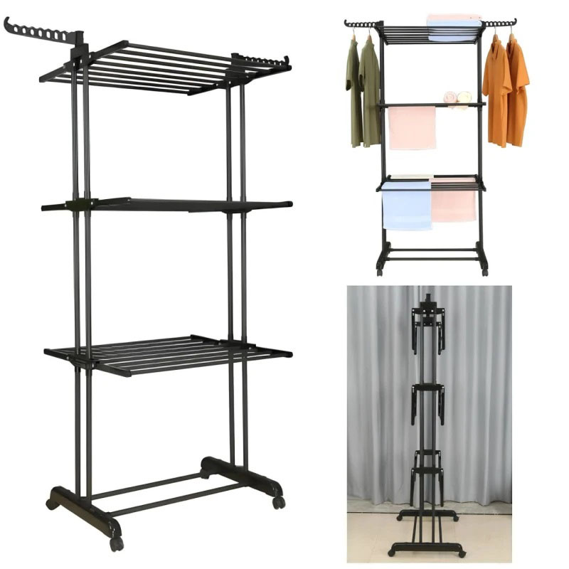 Сушилка для одежды напольная телескопическая с колесиками для белья Сушилка для одежды напольная телескопическая с колесиками для белья