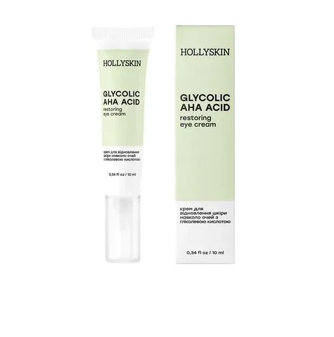 Крем для шкіри навколо очей із гліколевою кислотою Hollyskin Glycolic AHA Acid Eye Cream 10 мл Крем для шкіри навколо очей із гліколевою кислотою Hollyskin Glycolic AHA Acid Eye Cream 10 мл