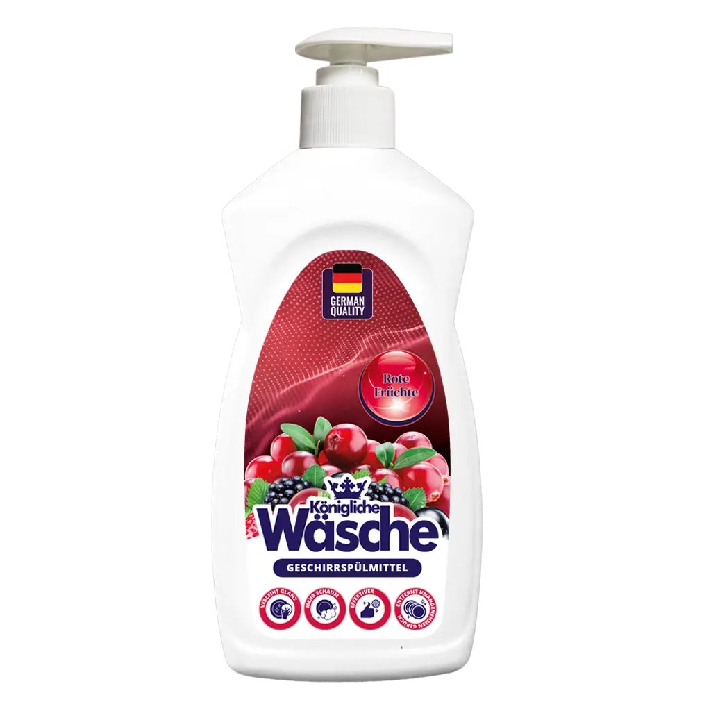 Рідина для миття посуду Königliche Wäsche Червоні фрукти 500 мл Рідина для миття посуду Königliche Wäsche Червоні фрукти 500 мл