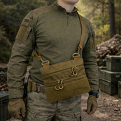 Тактическая сумка через плечо с панелью для патчей Cordura койот. Изображение №17