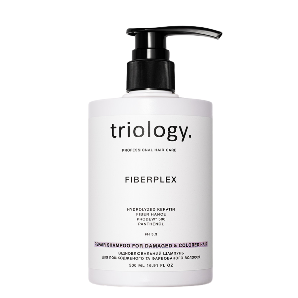 Шампунь для пошкодженого і фарбованого волосся Triology Fiberplex відновлювальний, 500 мл Шампунь для пошкодженого і фарбованого волосся Triology Fiberplex відновлювальний, 500 мл