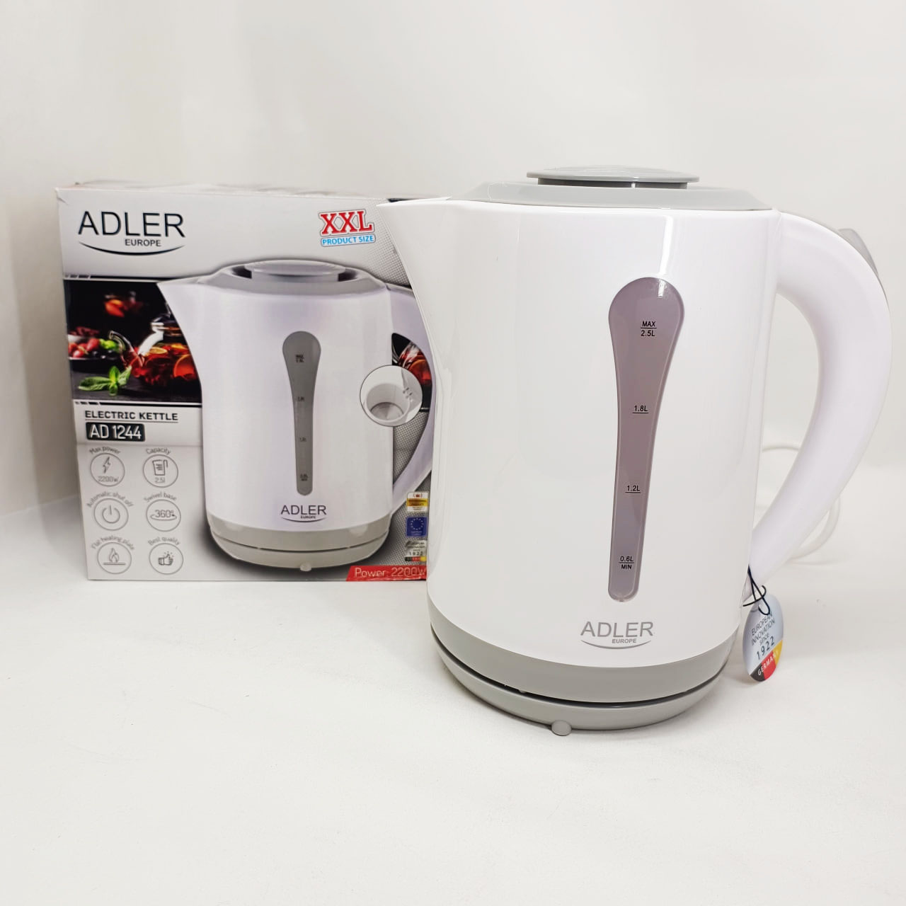 Чайник електричний на 2.5 л Adler AD 1244 2200Вт Чайник електричний на 2.5 л Adler AD 1244 2200Вт