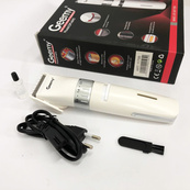 Аккумуляторная машинка для стрижки волос Gemei GM-6042, подстригательная машинка. Цвет: белый. Изображение №7