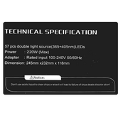 Лампа для гель-лаку професійна Sun T6 UV/LED 220 Вт. Изображение №6