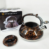 Чайник со свистком Edenberg EB-1959 3л с капсульным дном Black. Изображение №4