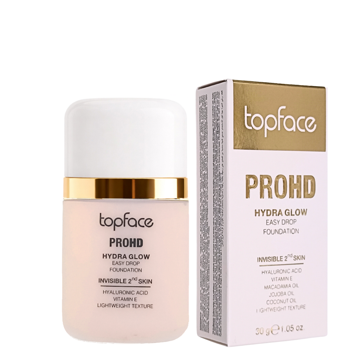 Тональна основа Topface PROHD Hydra Glow Easy Drop рідка, 30 мл (PT477), 02 Porcelain Veil Холодна бежева Тональна основа Topface PROHD Hydra Glow Easy Drop рідка, 30 мл (PT477), 02 Porcelain Veil Холодна бежева