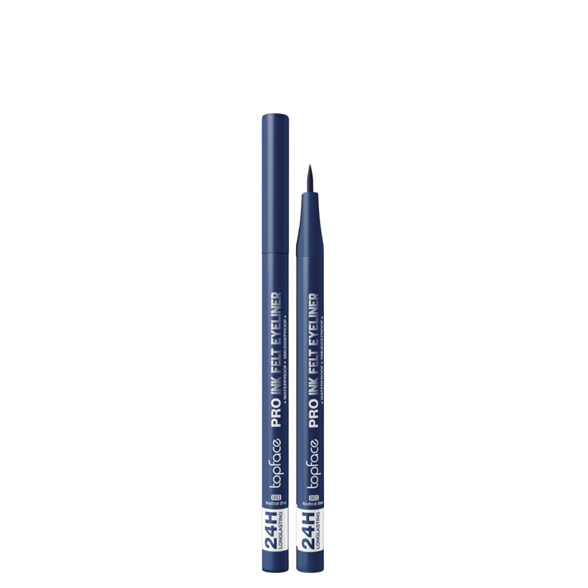 Рідка підводка-фломастер для очей TopFace Pro Ink (PT619), 03 Nautical Blue Синя Рідка підводка-фломастер для очей TopFace Pro Ink (PT619), 03 Nautical Blue Синя