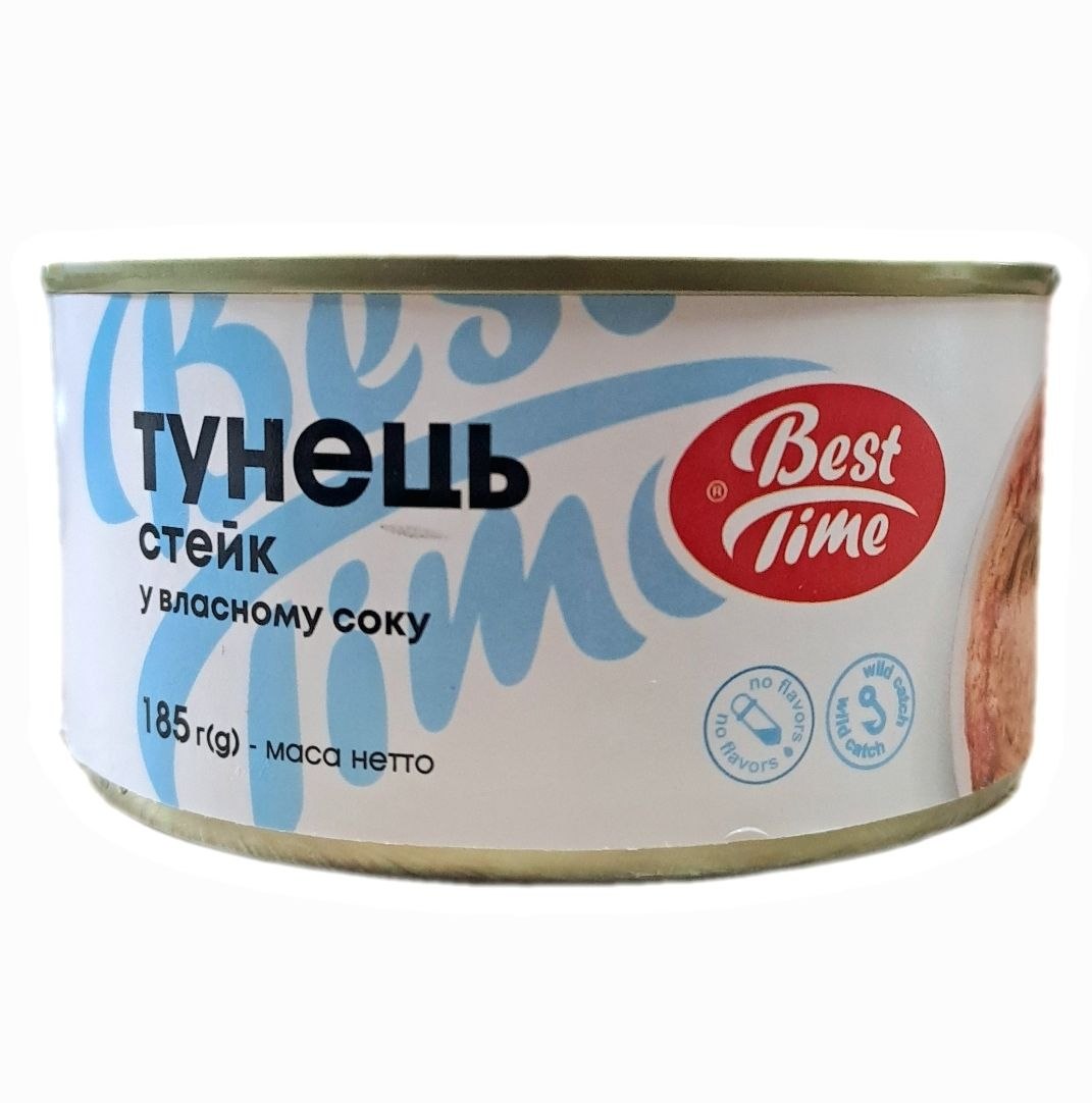 Тунець стейк власному соці Best Time 185 г Тунець стейк власному соці Best Time 185 г