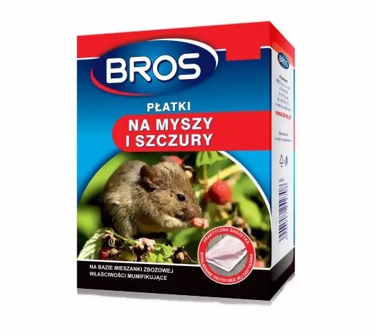 Пластівці від мишей і пацюків Bros (5 шт х 10 г) 50 г Пластівці від мишей і пацюків Bros (5 шт х 10 г) 50 г