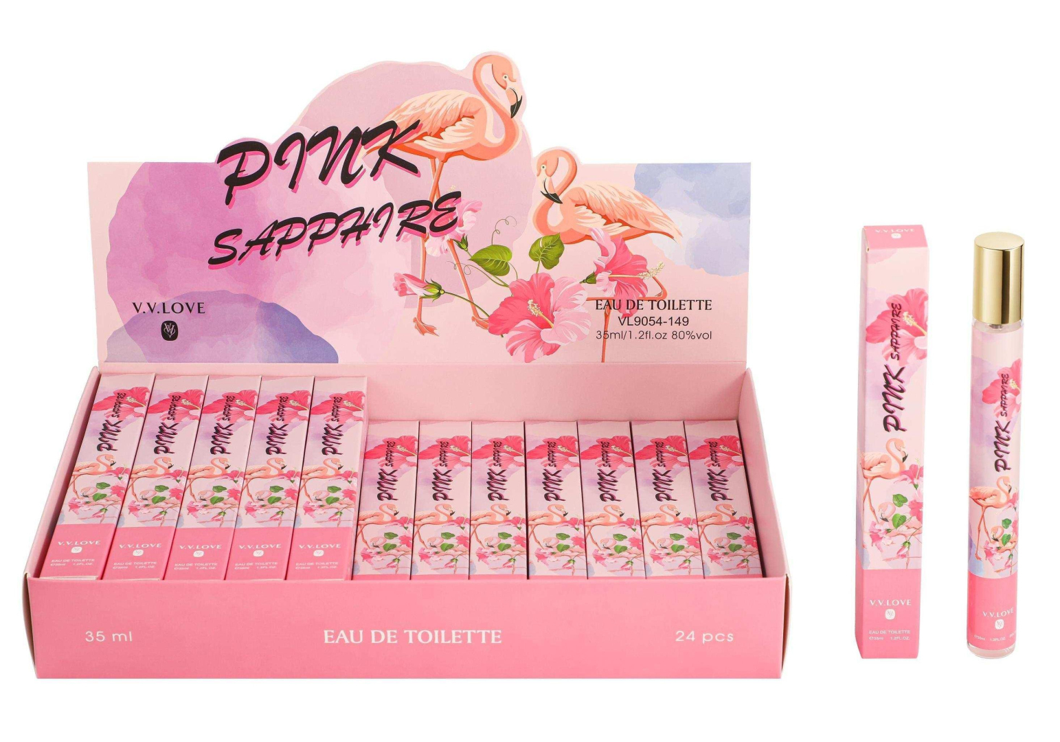 Туалетна вода V.V.Love Pink Sapphire жіноча 35 мл - аромат з фламінго VL9054-149 Туалетна вода V.V.Love Pink Sapphire жіноча 35 мл - аромат з фламінго VL9054-149