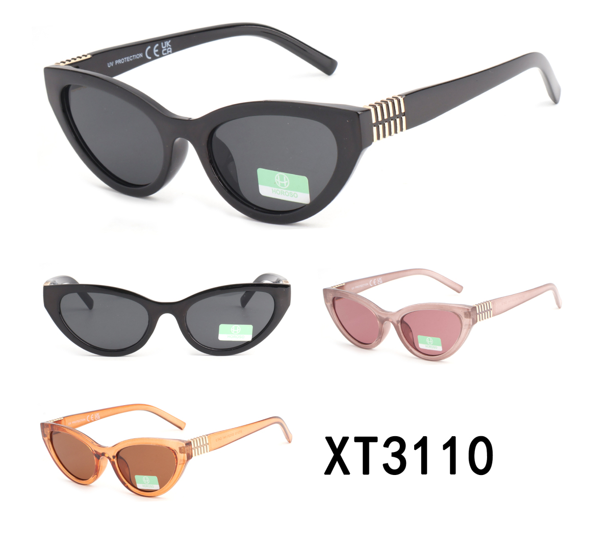 Сонцезахисні окуляри котяче око XT3110 - чорні рожеві помаранчеві UV Protection Сонцезахисні окуляри котяче око XT3110 - чорні рожеві помаранчеві UV Protection
