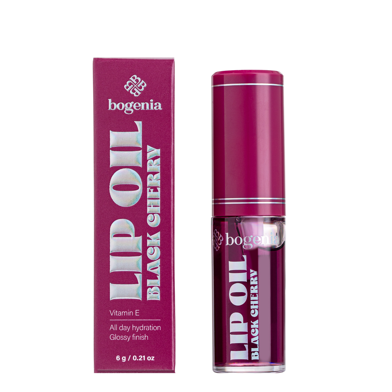 Олія-блиск для губ Bogenia Lip Oil (BG717), 003 Black Cherry Вишнева Олія-блиск для губ Bogenia Lip Oil (BG717), 003 Black Cherry Вишнева