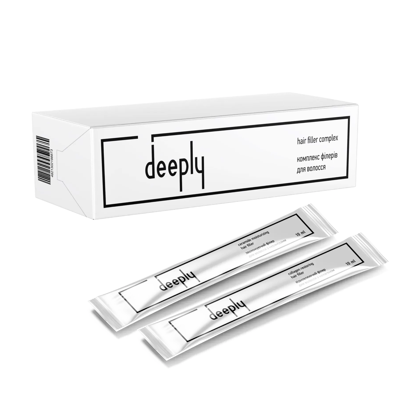 Набір філерів для волосся Deeply Hair Filler Complex з колагеном і керамідами, 6 шт Набір філерів для волосся Deeply Hair Filler Complex з колагеном і керамідами, 6 шт