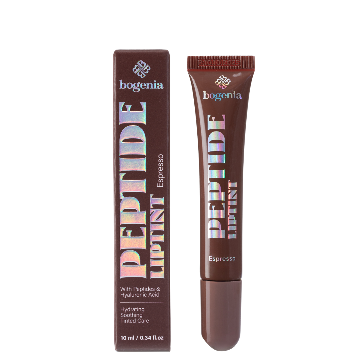 Бальзам для губ пептидний Bogenia Peptide Lip Tint (BG713), 004 Espresso Коричневий Бальзам для губ пептидний Bogenia Peptide Lip Tint (BG713), 004 Espresso Коричневий
