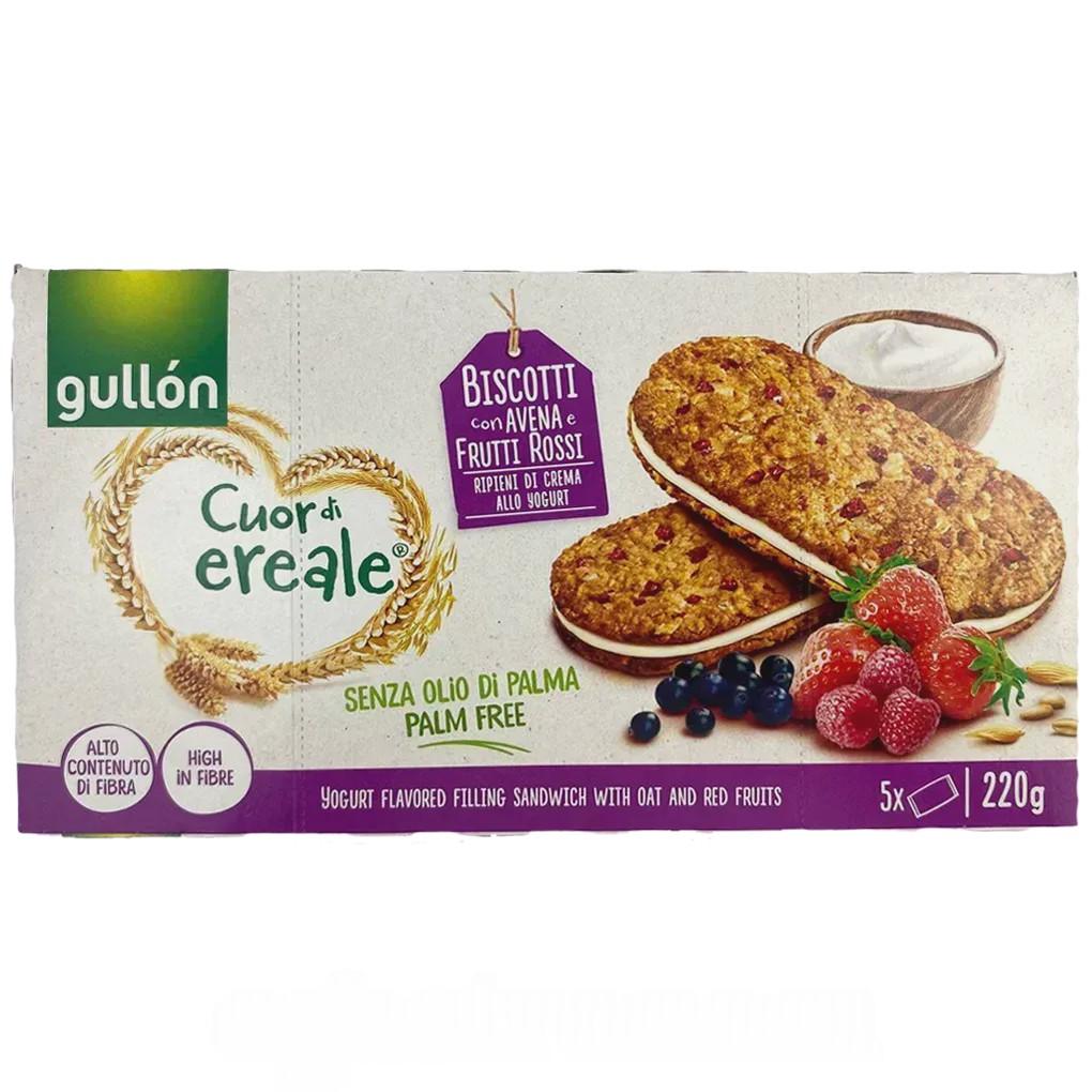 Печиво сендвіч Гуллон з йогуртом та ягодами Gullon 220g Печиво сендвіч Гуллон з йогуртом та ягодами Gullon 220g