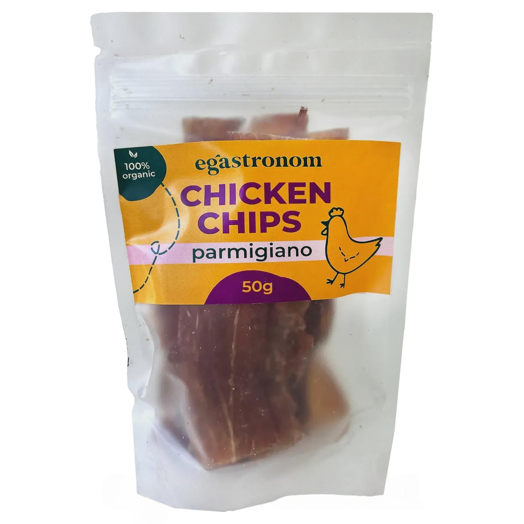 Чипси з курки та пармезану Єгастроном Egastronom chicken parmigiano reggiano 50g Чипси з курки та пармезану Єгастроном Egastronom chicken parmigiano reggiano 50g