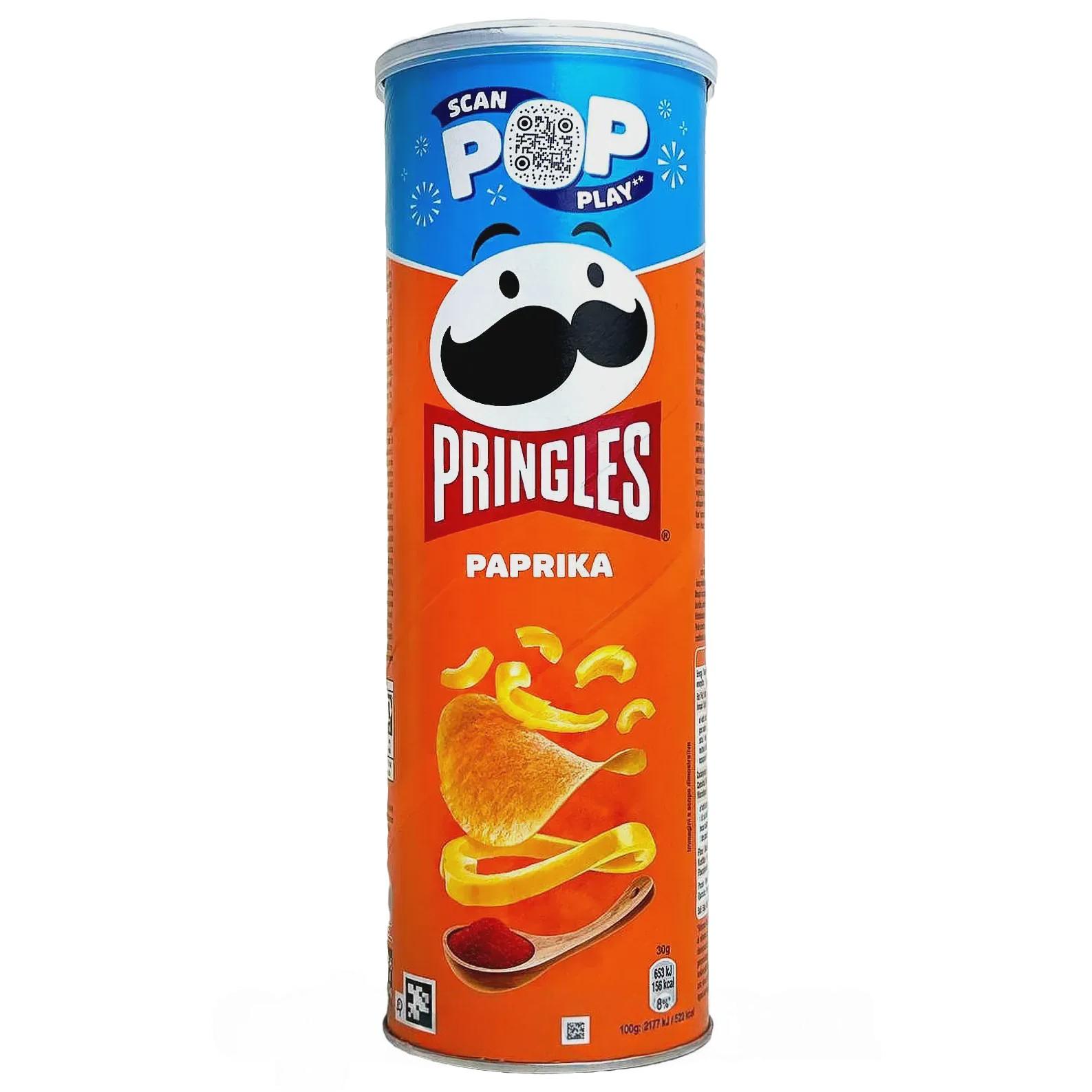 Чипси паприка Прінглс Pringles paprika 165g Чипси паприка Прінглс Pringles paprika 165g