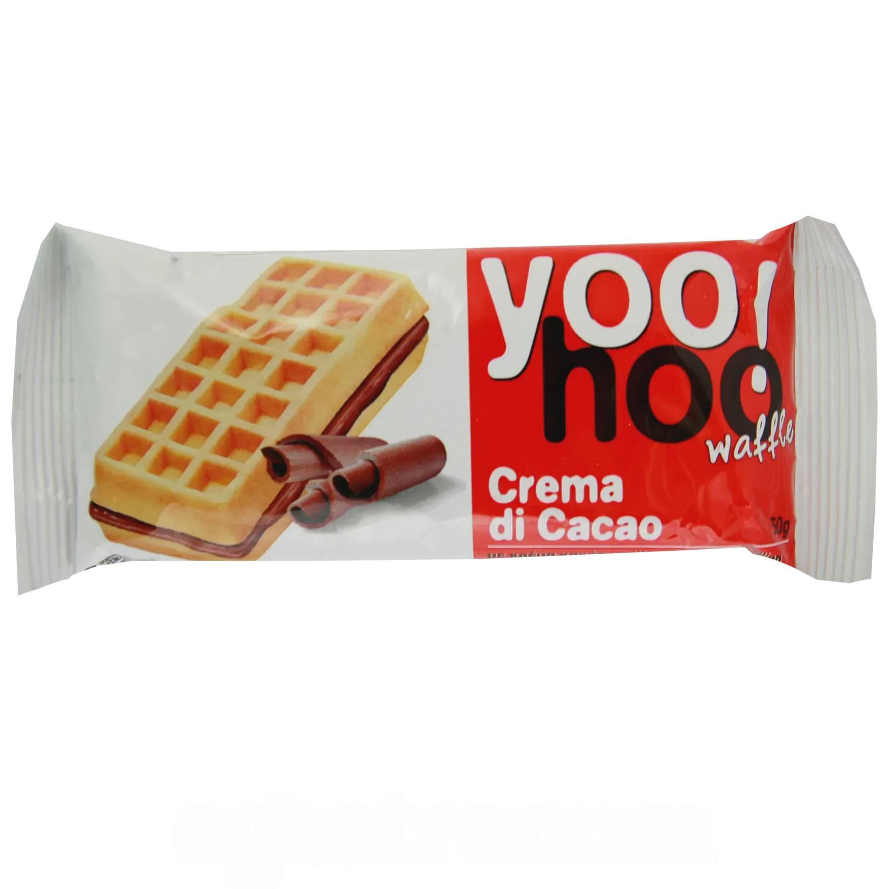 Вафлі бельгійські з какао ЮХу YOOHOO crema di cacaa 50g Вафлі бельгійські з какао ЮХу YOOHOO crema di cacaa 50g